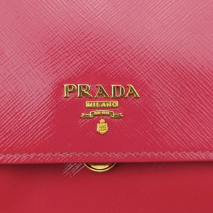 Pre-owned Prada Sling Bandoliera Red Patent SAFFIANO Leather　  shoulderbag | stylenewstar