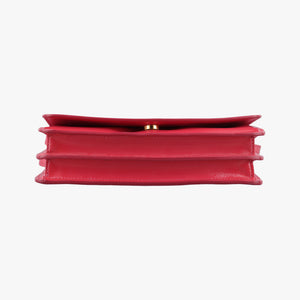Pre-owned Prada Sling Bandoliera Red Patent SAFFIANO Leather　  shoulderbag | stylenewstar
