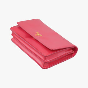 Pre-owned Prada Sling Bandoliera Red Patent SAFFIANO Leather　  shoulderbag | stylenewstar