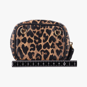 Pre-owned Yves Saint Laurent Baby Lou Leopard Print Heart Black×Brown Leather 650170 shoulderbag | stylenewstar