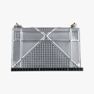 Pre-owned Christian Dior Diorama Silver Leather  shoulderbag | stylenewstar