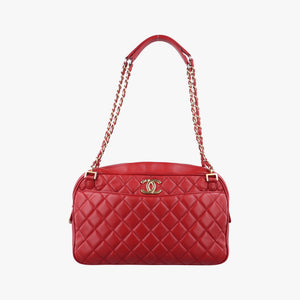 Pre-owned Chanel Matelasse Red lambskin A67618 shoulderbag | stylenewstar