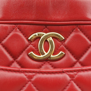 Pre-owned Chanel Matelasse Red lambskin A67618 shoulderbag | stylenewstar