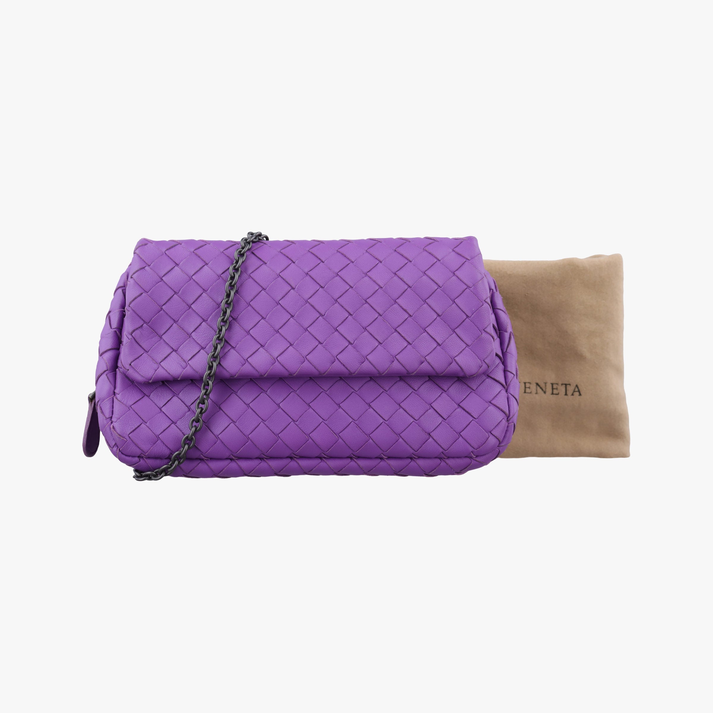 Secondhand Bottega Veneta Intrecciato Purple lambskin  shoulderbag | stylenewstar