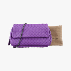 Secondhand Bottega Veneta Intrecciato Purple lambskin  shoulderbag | stylenewstar