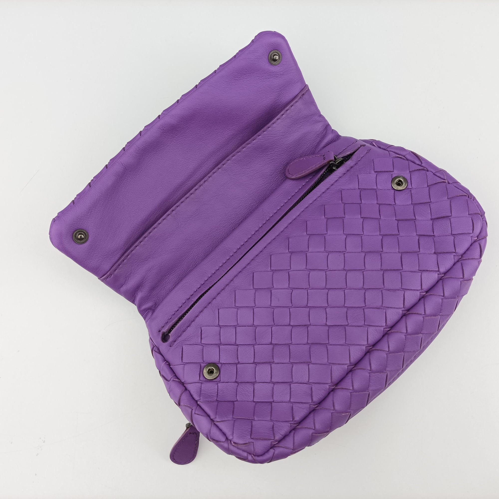 Secondhand Bottega Veneta Intrecciato Purple lambskin  shoulderbag | stylenewstar