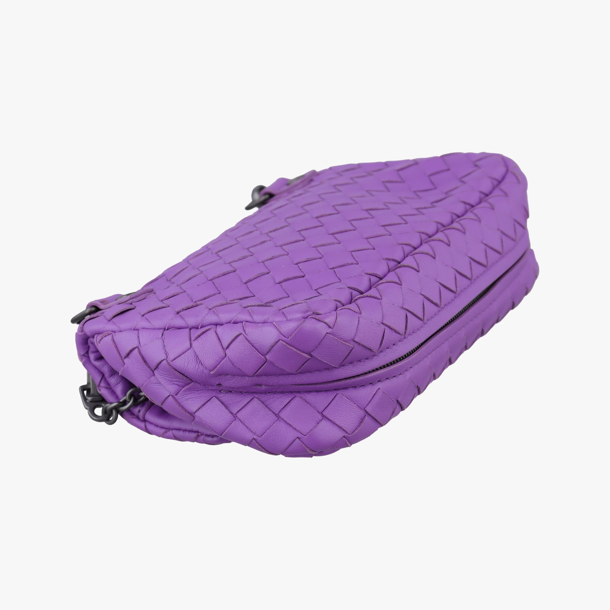 Secondhand Bottega Veneta Intrecciato Purple lambskin  shoulderbag | stylenewstar