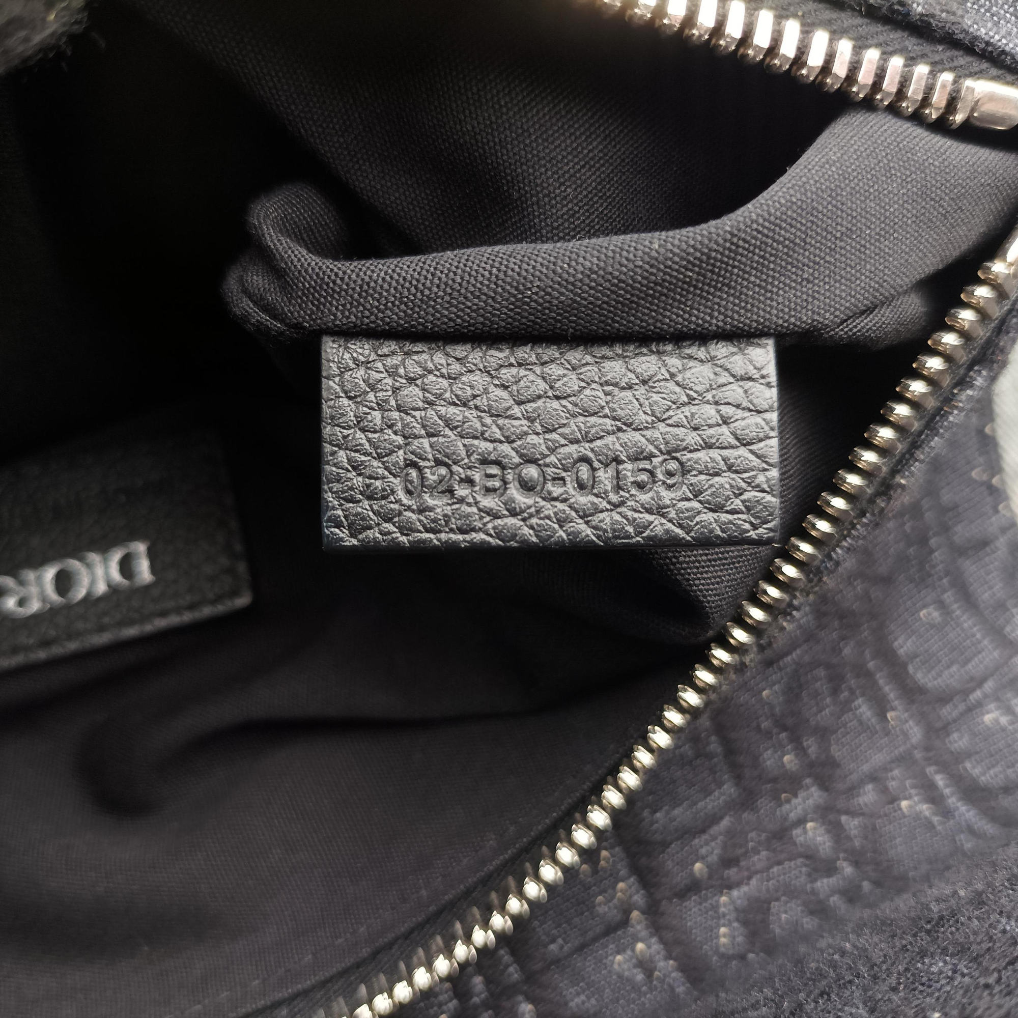 Secondhand Christian Dior Saddle Black Jacquard×Leather 1ADPO093YKY shoulderbag | stylenewstar