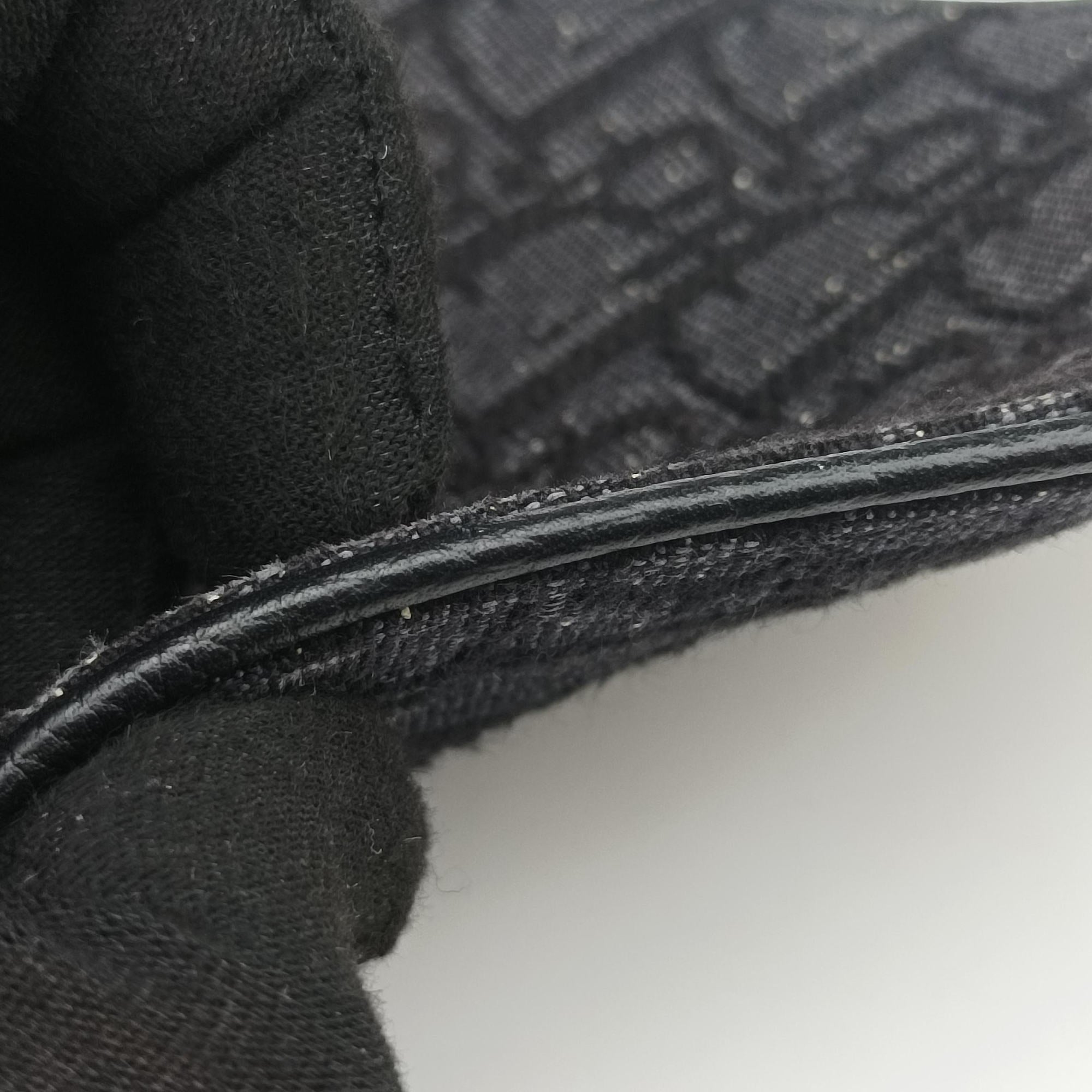 Secondhand Christian Dior Saddle Black Jacquard×Leather 1ADPO093YKY shoulderbag | stylenewstar
