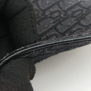 Secondhand Christian Dior Saddle Black Jacquard×Leather 1ADPO093YKY shoulderbag | stylenewstar