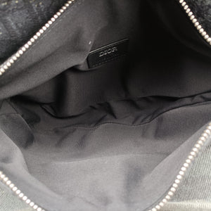 Secondhand Christian Dior Saddle Black Jacquard×Leather 1ADPO093YKY shoulderbag | stylenewstar