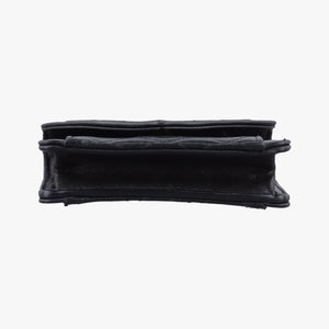 Pre-owned Yves Saint Laurent Gaby Micro Black Leather 685612 shoulderbag | stylenewstar
