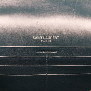 Pre-owned Yves Saint Laurent KATE Green velour 491521 shoulderbag | stylenewstar