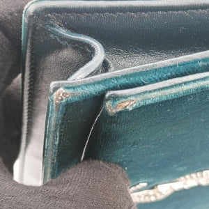 Pre-owned Yves Saint Laurent KATE Green velour 491521 shoulderbag | stylenewstar