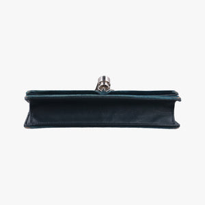 Pre-owned Yves Saint Laurent KATE Green velour 491521 shoulderbag | stylenewstar
