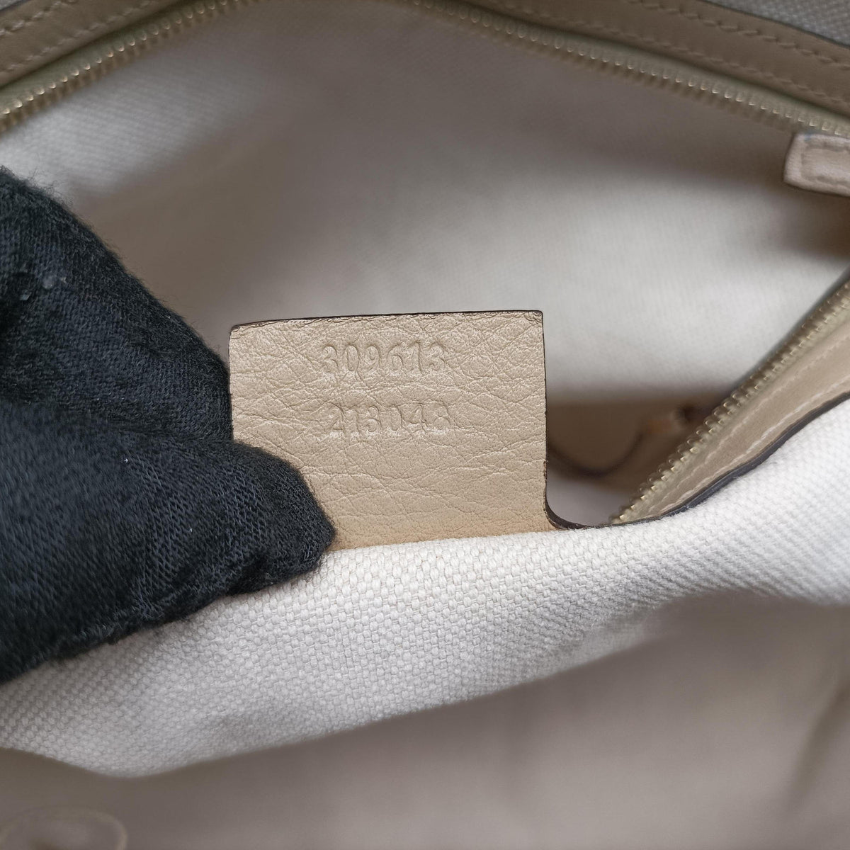 Pre-owned Gucci Microguccissima Beige PVC coated canvas×leather 309613 handbag | stylenewstar