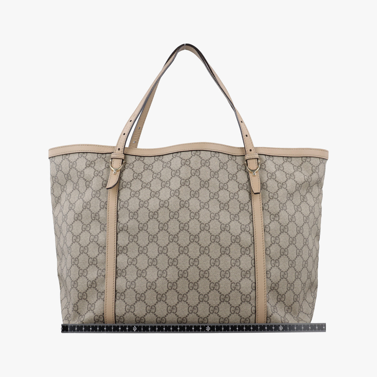 Pre-owned Gucci Microguccissima Beige PVC coated canvas×leather 309613 handbag | stylenewstar