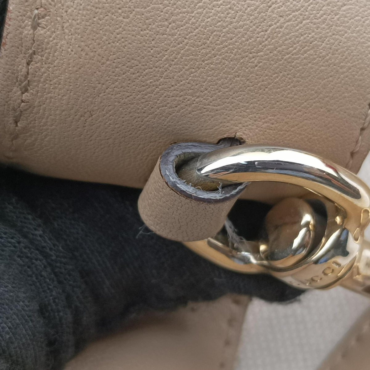 Pre-owned Gucci Microguccissima Beige PVC coated canvas×leather 309613 handbag | stylenewstar