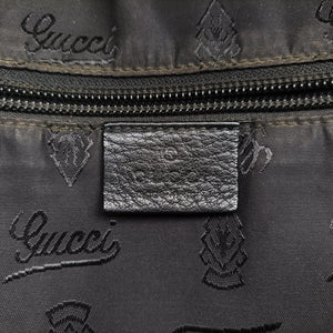 Pre-owned Gucci Diamante Black Leather 208463 handbag | stylenewstar