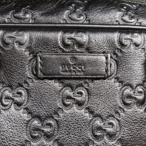 Pre-owned Gucci Diamante Black Leather 208463 handbag | stylenewstar