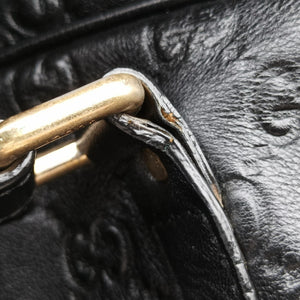 Pre-owned Gucci Diamante Black Leather 208463 handbag | stylenewstar