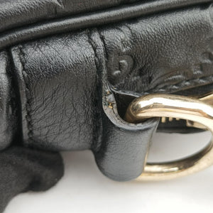 Pre-owned Gucci Diamante Black Leather 208463 handbag | stylenewstar