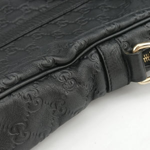 Pre-owned Gucci Diamante Black Leather 208463 handbag | stylenewstar