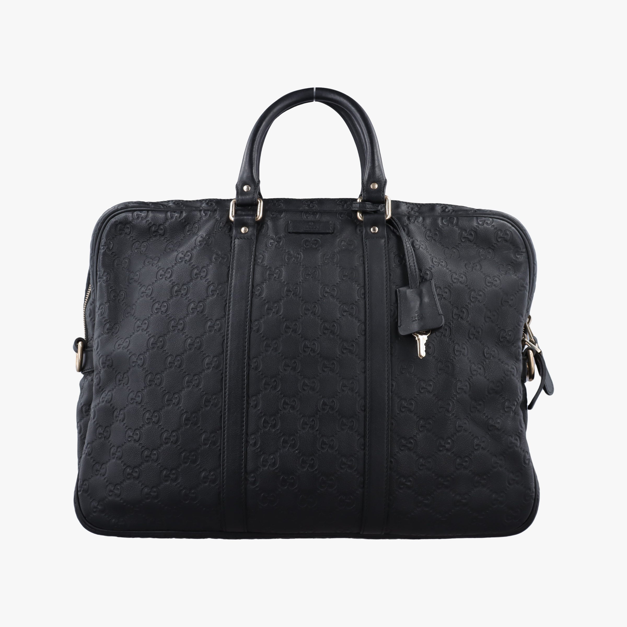 Pre-owned Gucci Diamante Black Leather 208463 handbag | stylenewstar