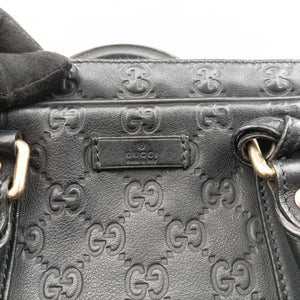 Pre-owned Gucci Diamante Black Leather 208463 handbag | stylenewstar