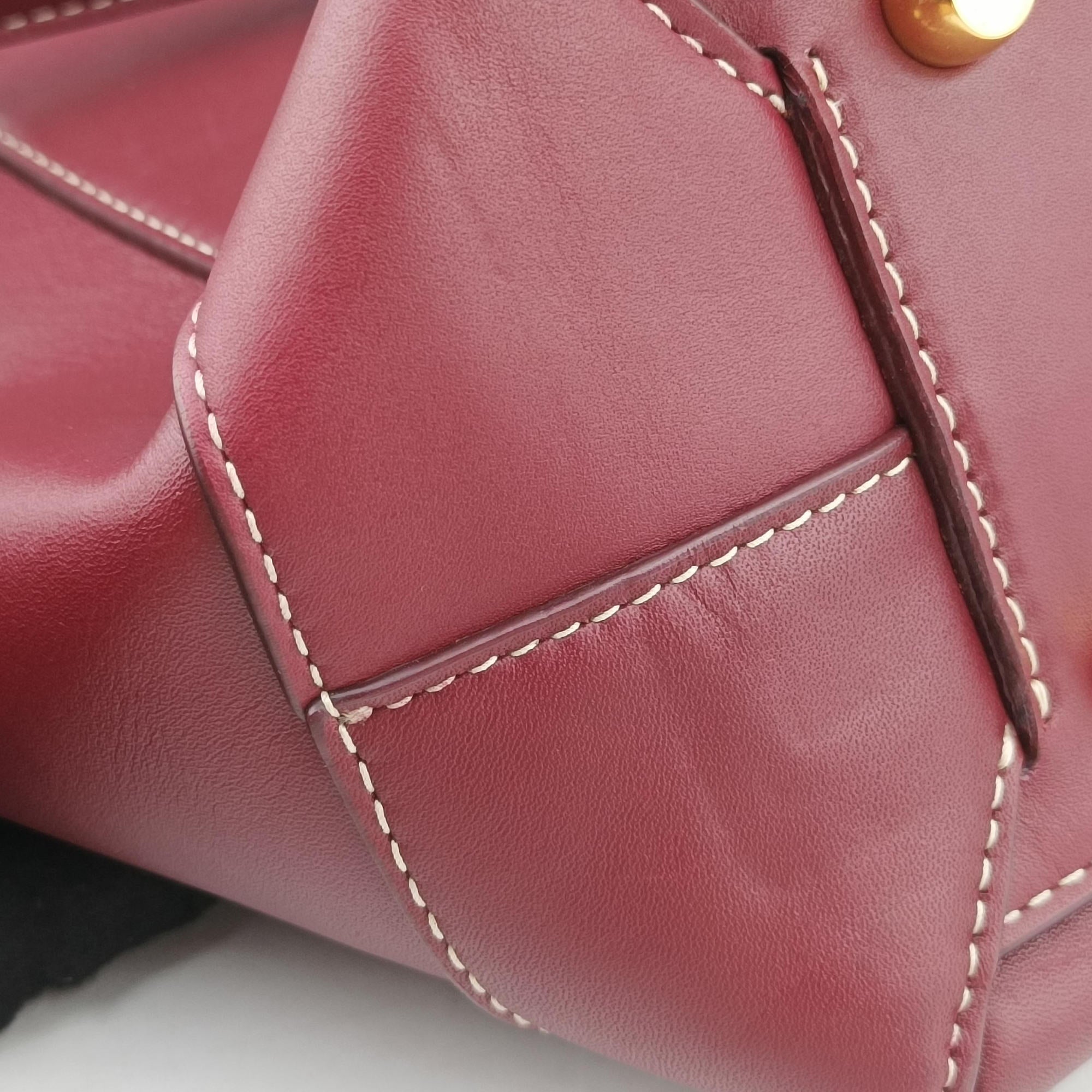 Vintage Bottega Veneta Arco Burgundy Leather  shoulderbag | stylenewstar