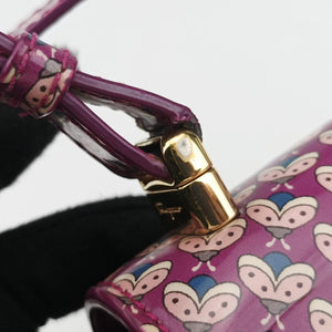 Pre-owned Ferragamo Vara zoo mini Purple×multi Patent leather  shoulderbag | stylenewstar
