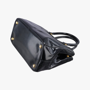 Pre-owned Prada Galleria Black patent 1BA274 shoulderbag | stylenewstar