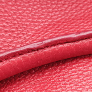 Pre-owned Prada Vitello Daino Top Handle Red Leather BN2420 handbag | stylenewstar