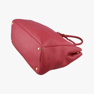 Pre-owned Prada Vitello Daino Top Handle Red Leather BN2420 handbag | stylenewstar