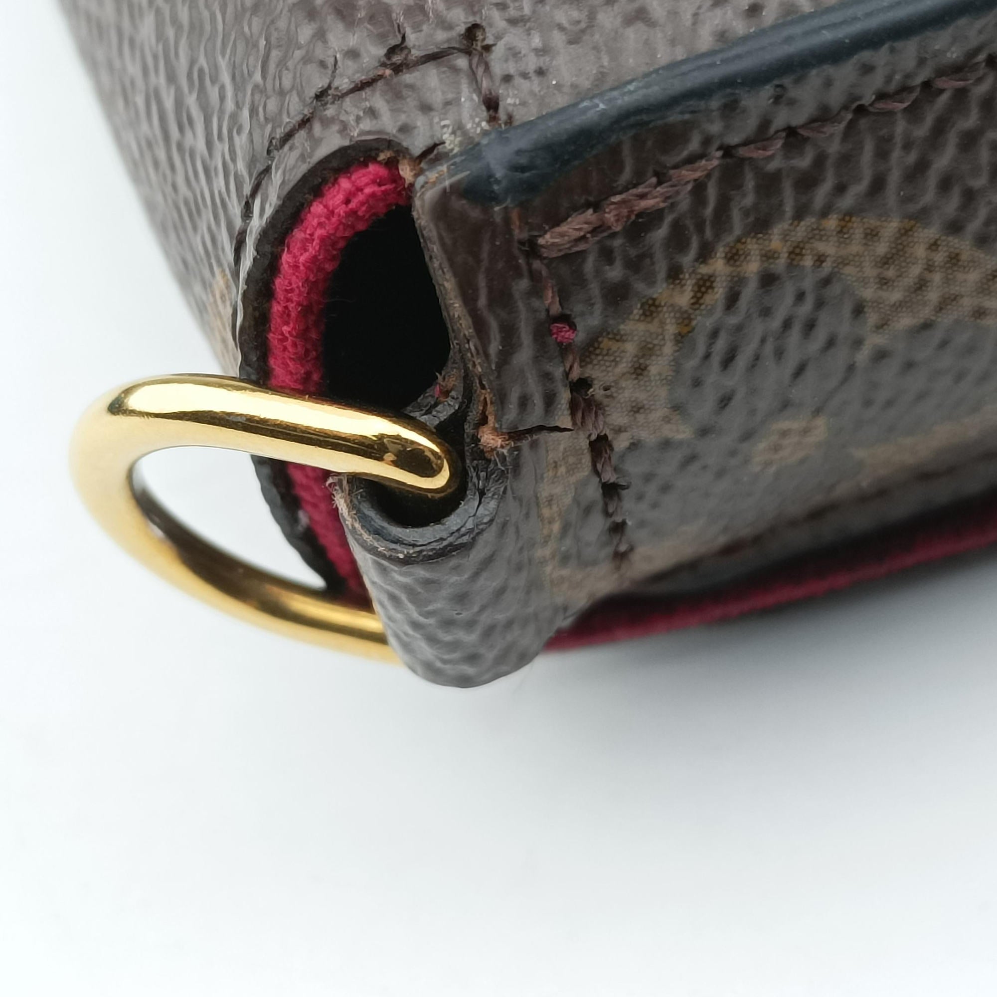 Pre-owned Louis Vuitton Pochette Felicie Brown Monogram Canvas M61276 shoulderbag | stylenewstar