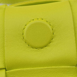 Pre-owned Bottega Veneta cassette Green lambskin  shoulderbag | stylenewstar