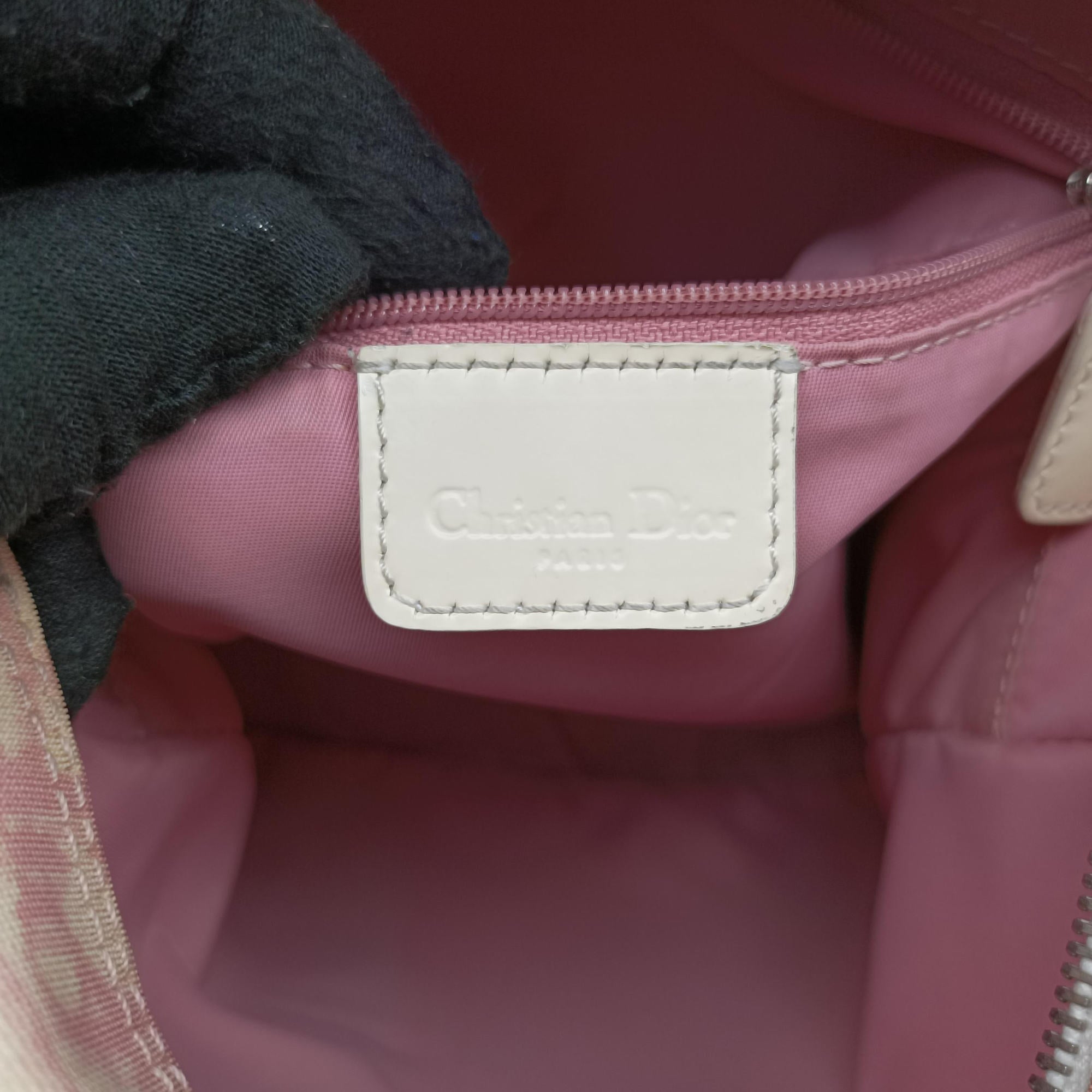 Pre-owned Christian Dior Trotter Pink Coated Canvas Leather  shoulderbag | stylenewstar