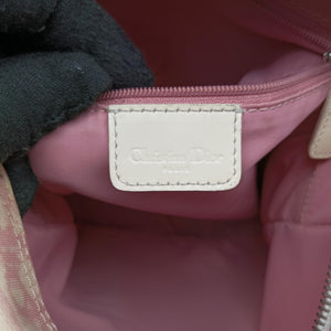 Pre-owned Christian Dior Trotter Pink Coated Canvas Leather  shoulderbag | stylenewstar