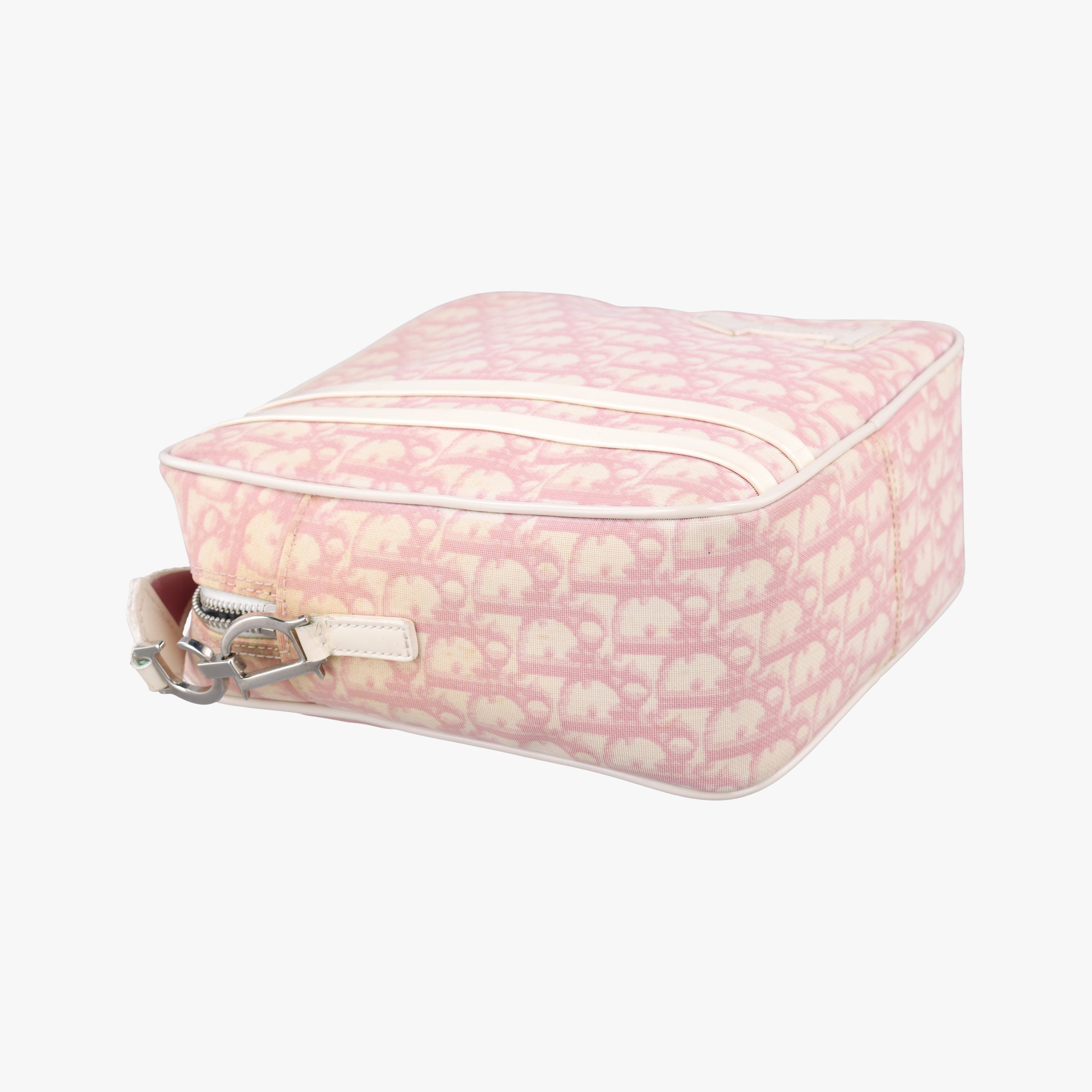 Pre-owned Christian Dior Trotter Pink Coated Canvas Leather  shoulderbag | stylenewstar