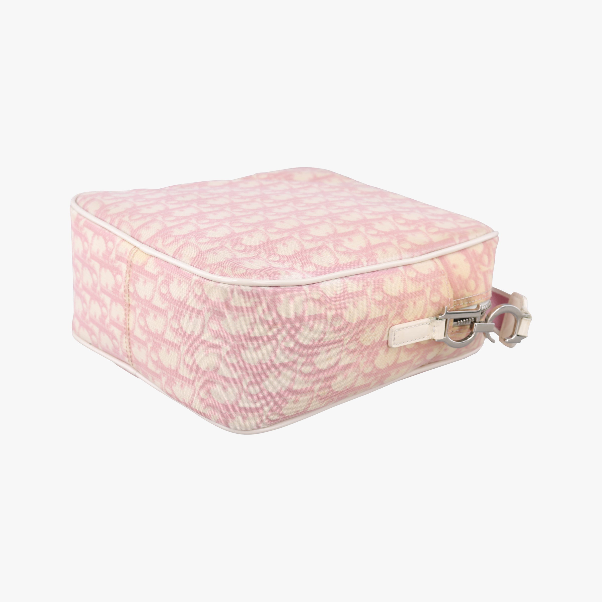 Pre-owned Christian Dior Trotter Pink Coated Canvas Leather  shoulderbag | stylenewstar
