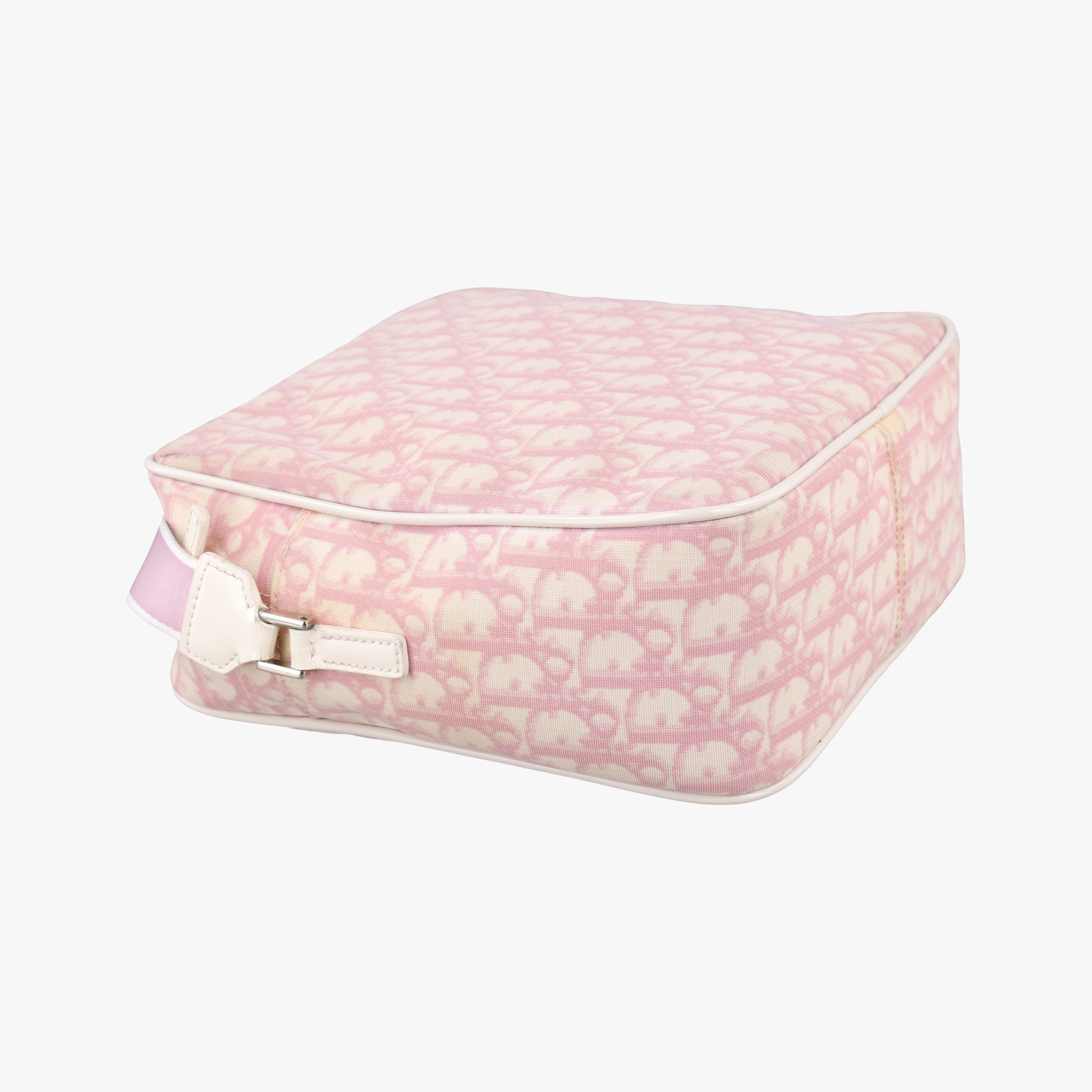 Pre-owned Christian Dior Trotter Pink Coated Canvas Leather  shoulderbag | stylenewstar