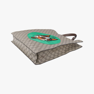 Pre-owned Gucci GG Supreme Bee Multicolour PVC coated canvas × suede 450950 shoulderbag | stylenewstar