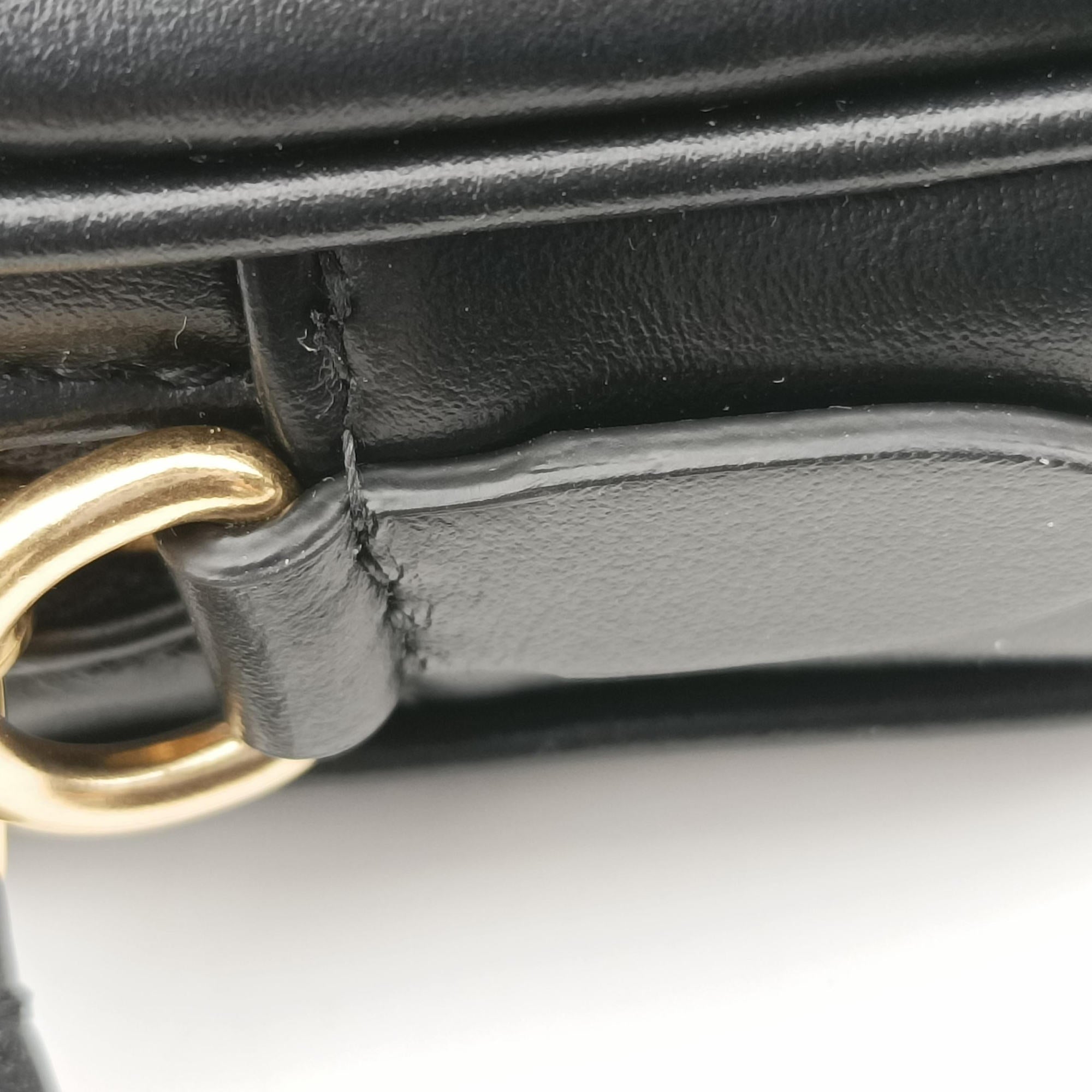 Secondhand Miu Miu Logo belt Black leather  bum bag/waist bag | stylenewstar