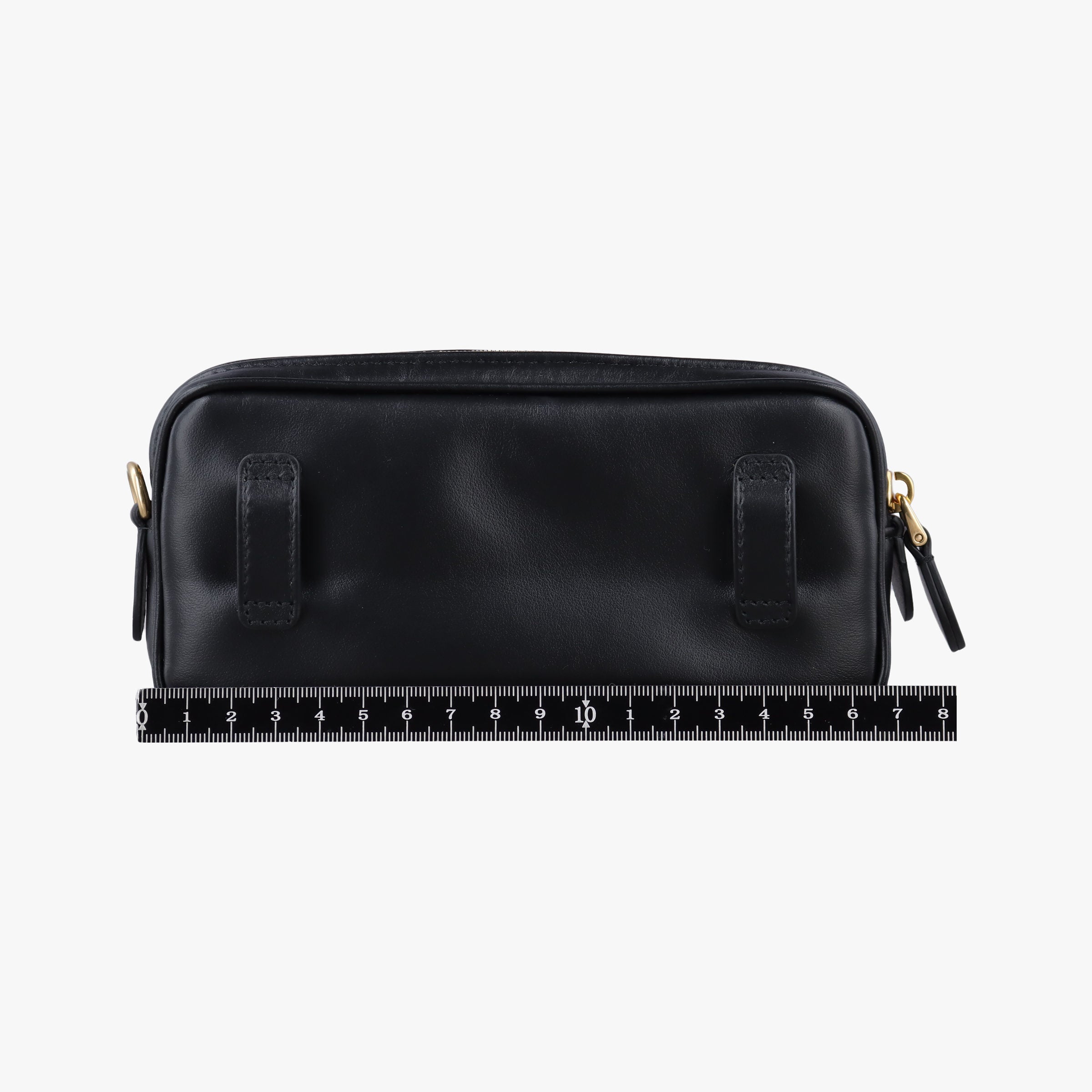 Secondhand Miu Miu Logo belt Black leather  bum bag/waist bag | stylenewstar