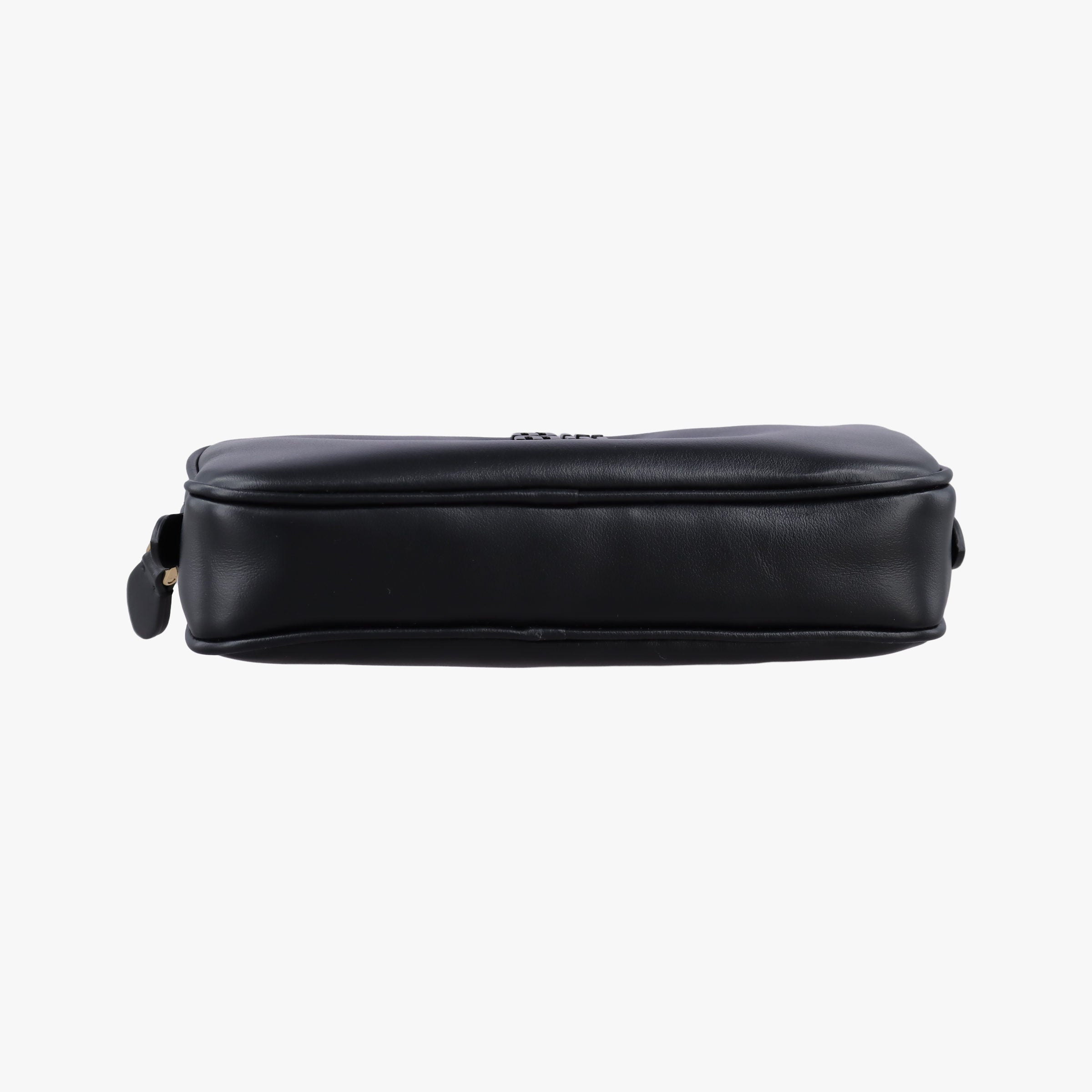 Secondhand Miu Miu Logo belt Black leather  bum bag/waist bag | stylenewstar