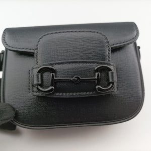 Pre-owned Gucci Horsebit Black Leather 726863 shoulderbag | stylenewstar