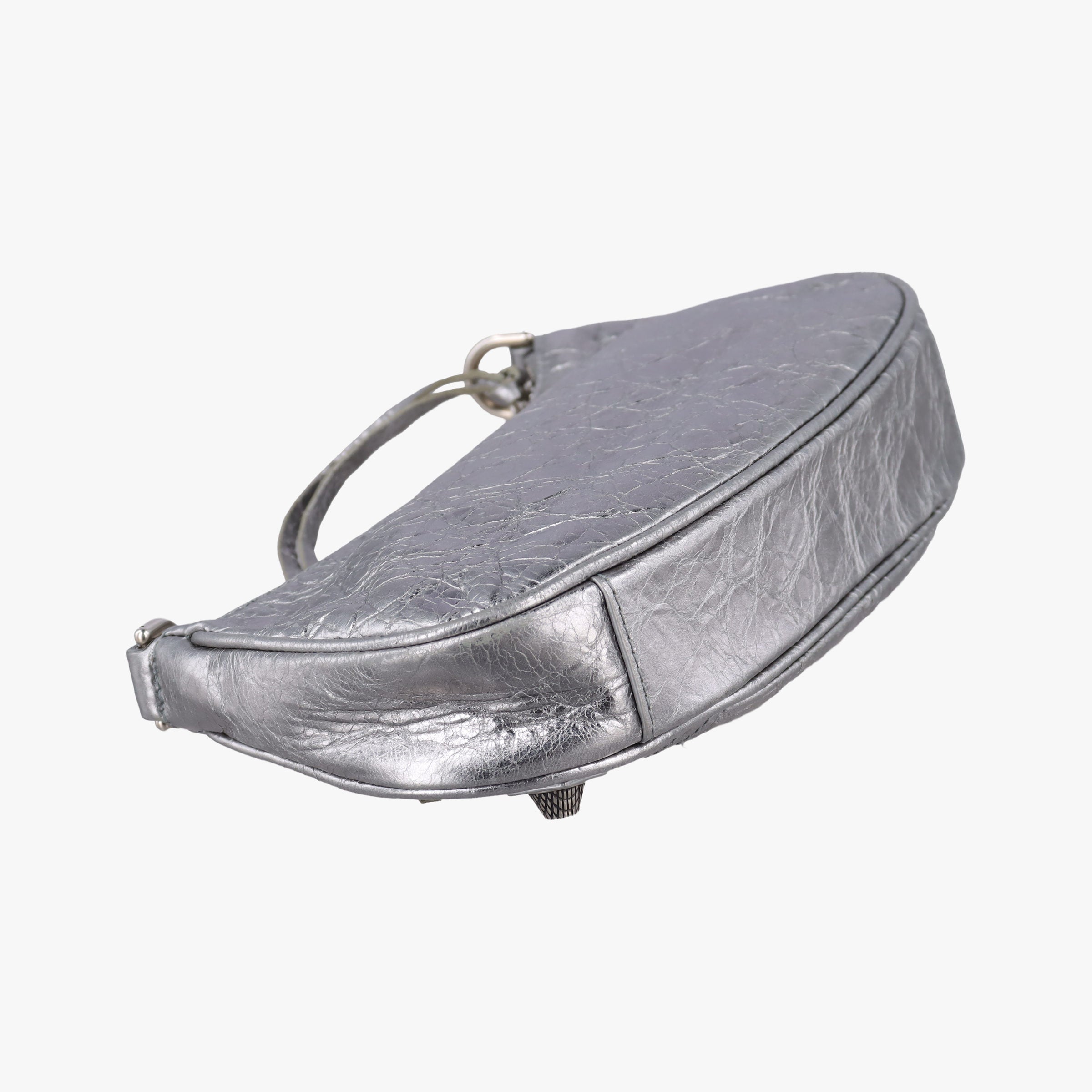 Pre-owned Balenciaga Le Cagole mini Silver lambskin  shoulderbag | stylenewstar