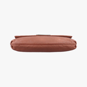 Pre-owned Fendi Mia Flap Brown Leather 8BT163 shoulderbag | stylenewstar