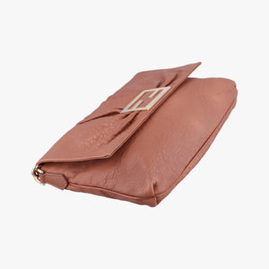 Pre-owned Fendi Mia Flap Brown Leather 8BT163 shoulderbag | stylenewstar