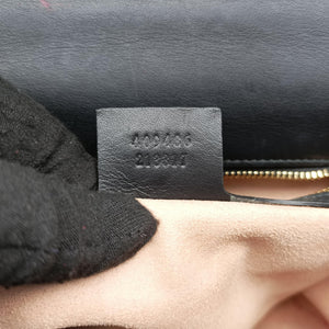 Pre-owned Gucci Padlock Beige x Black PVC coated canvas x Leather 409486 shoulderbag | stylenewstar